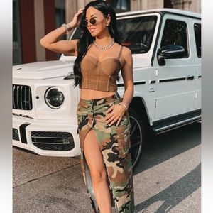 Camo Asymmetrical Skirt